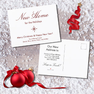 We've Moved New Home Christmas Moving Announcement Postcard