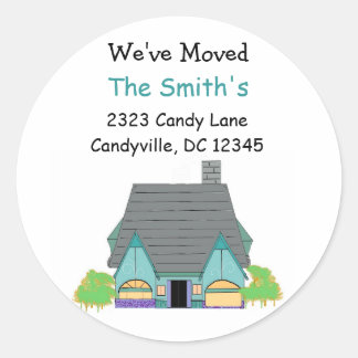 We've Moved New Home Classic Round Sticker
