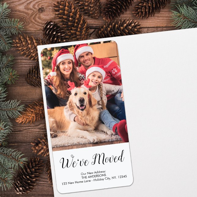 We've Moved New Home Custom Photo Holiday Moving Label (Creator Uploaded)