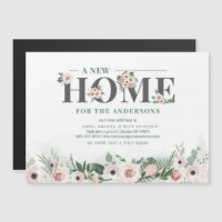 We've Moved New Home Floral Moving Announcement