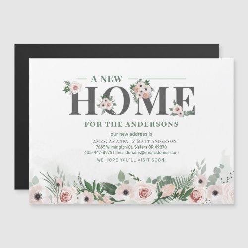 Weve Moved New Home Floral Moving Announcement 