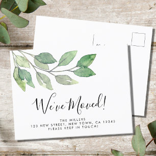 We've Moved New Home Foliage Announcement Postcard
