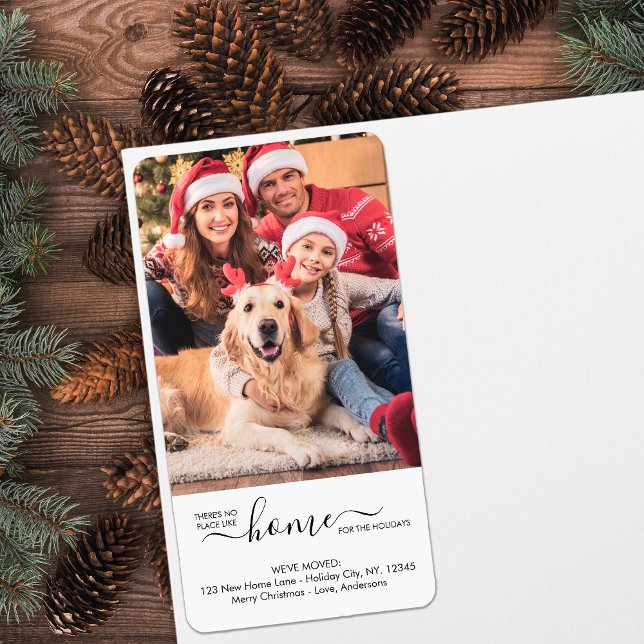 We've Moved New Home Modern Photo Holiday Moving Label (Creator Uploaded)