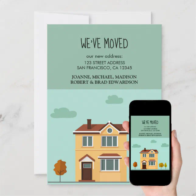 We've moved New Home moving announcement | Zazzle