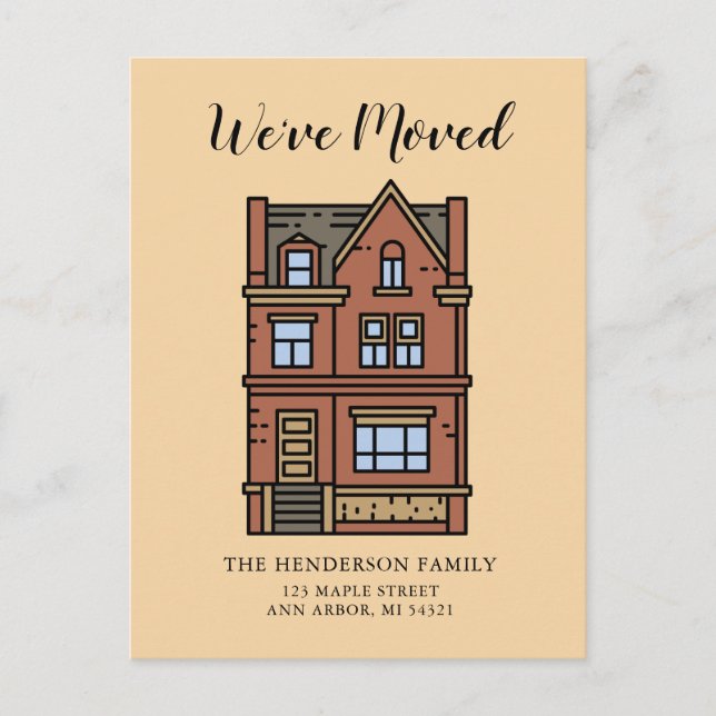 We've Moved New Home Moving Announcement Postcard (Front)