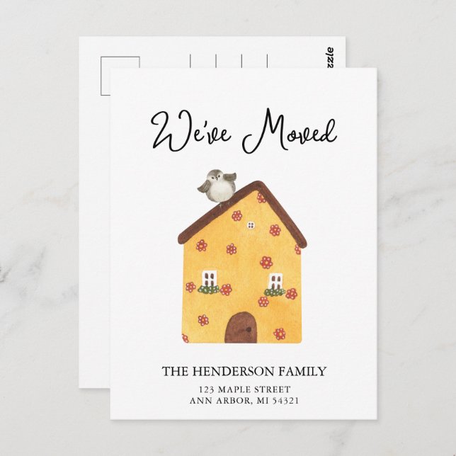 We've Moved New Home Moving Announcement Postcard (Front/Back)