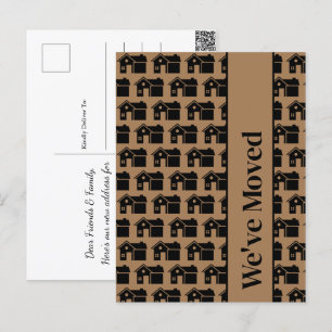 We've Moved New Home Pattern Moving Announcement Postcard