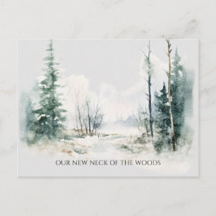 We've Moved New Home Rustic Landscape Postcard