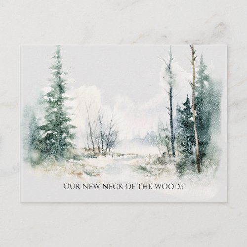  Weve Moved New Home Rustic Landscape Postcard