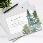 We've Moved New Home Script Pine Tree Announcement Postcard<br><div class="desc">This design features watercolor pine trees and custom script calligraphy on a simple background.</div>