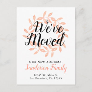 We've Moved New House Address Change Watercolor Announcement Postcard