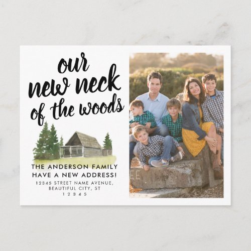 Weve Moved New Neck of the Woods Photo Moving Announcement Postcard