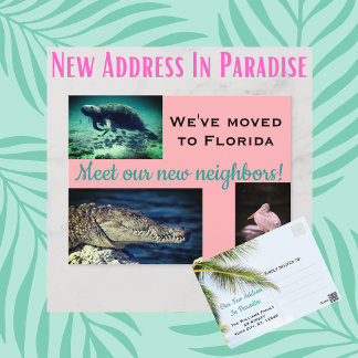 We've Moved New Neighbors Photo Collage Postcard
