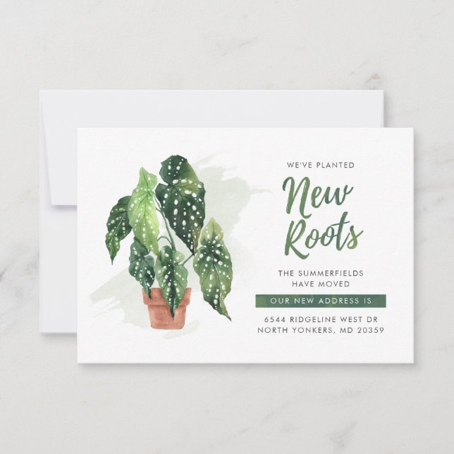 We've Moved New Roots Boho Moving Announcement (Front)