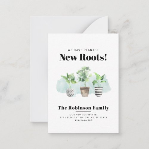 We've Moved New Roots Moving Announcement