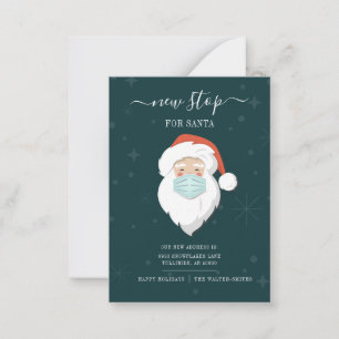 We've Moved New Stop for Santa Christmas Moving Note Card
