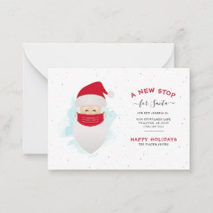 We've Moved New Stop for Santa Christmas Moving Note Card
