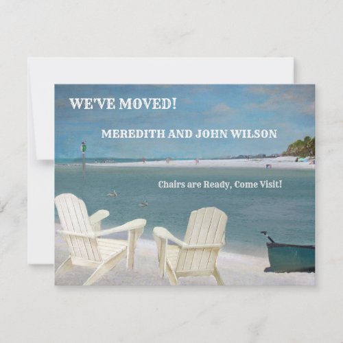 Weve Moved Ocean Beach Move Announcement Card
