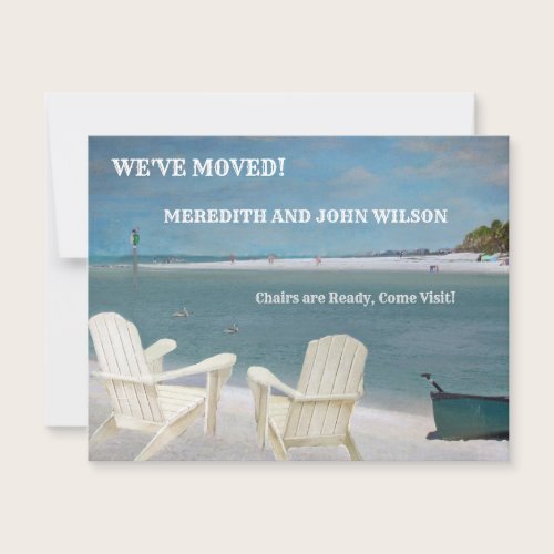 We've Moved Ocean Beach Move Announcement Card
