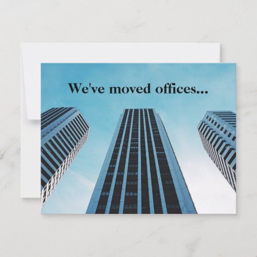 Weve Moved Offices Business Skyline Photo Moving Announcement