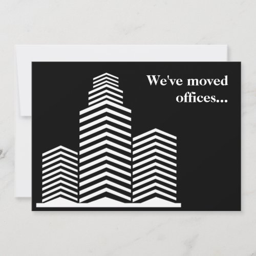 Weve Moved Offices Chic Modern New Business Postc Announcement