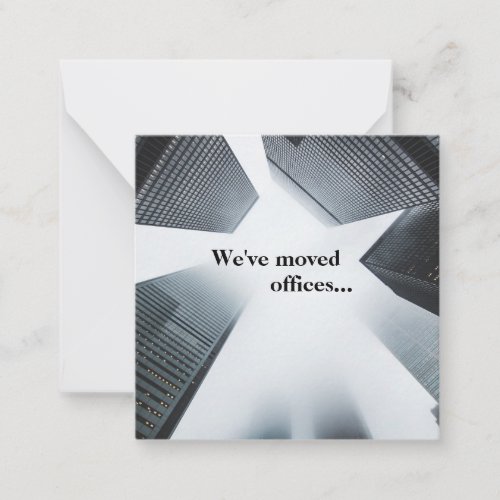 Weve Moved Offices Custom Business Address Change Note Card
