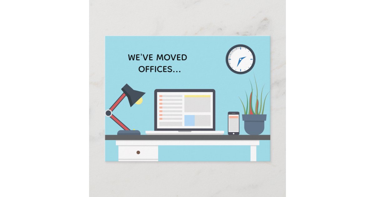 We've Moved Offices Modern Business Address Change Announcement