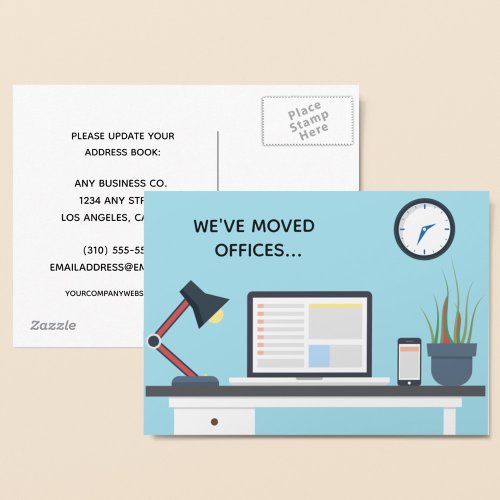 Weve Moved Offices Modern Business Address Change Announcement Postcard