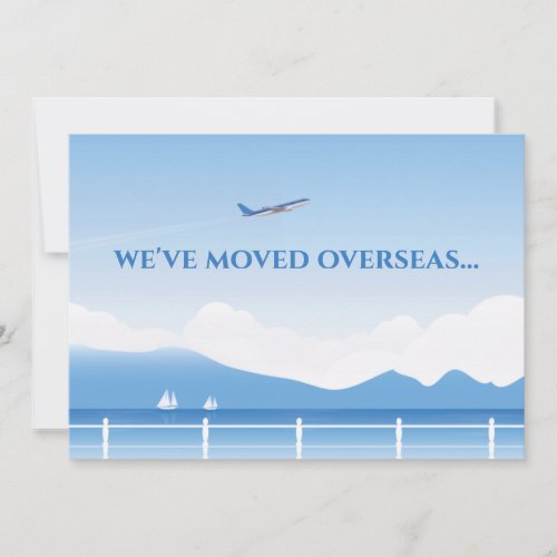 Weve Moved Overseas New Address Airplane Moving Announcement