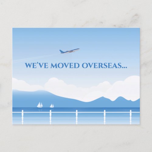 Weve Moved Overseas New Country Address Moving Announcement Postcard