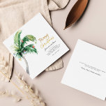 We've Moved Palm Tree Holiday Moving Announcement<br><div class="desc">Christmas Holiday Coastal Moving Palm Tree Announcement you can easily customize by clicking the "Personalize" button. Add your custom message and names on the reverse side</div>