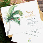 We've Moved Palm Tree Holiday Moving Announcement<br><div class="desc">Christmas Holiday Coastal Moving Palm Tree Announcement you can easily customize by clicking the "Personalize" button. Add your custom message and names on the reverse side</div>