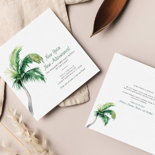 We've Moved Palm Tree Moving Announcement Card