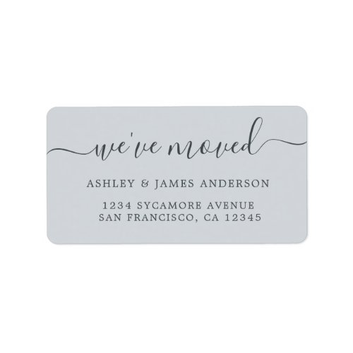 Weve Moved Pastel Blue New Address label