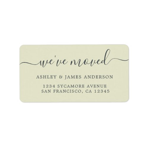 Weve Moved Pastel Green New Address label