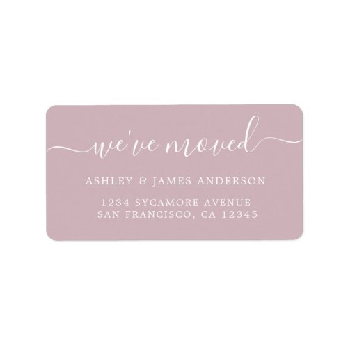 Weve Moved Pastel Purple New Address label