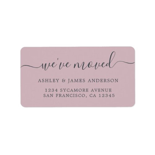 Weve Moved Pastel Purple New Address label