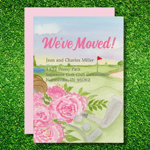 We've Moved Peonies On Golf Course Announcement