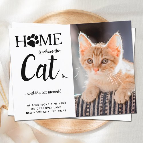 Weve Moved Pet Photo New Address Cat Moving Announcement Postcard