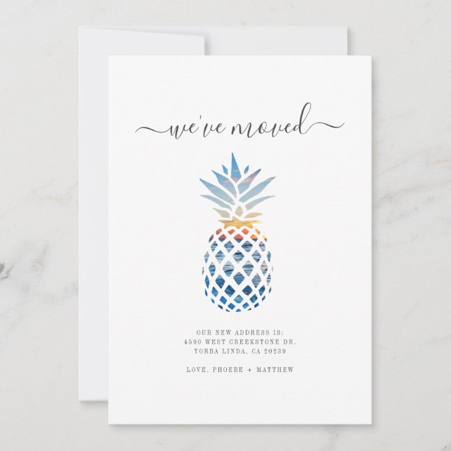 Weve Moved Pineapple Change of Address Moving Announcement (Front)