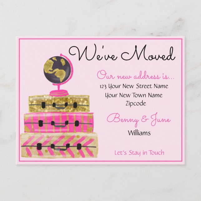 We've Moved Postcard (Front)