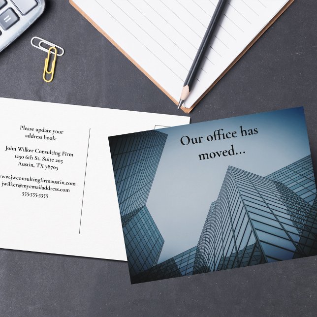 We've Moved Professional Office Building Custom Postcard (Creator Uploaded)