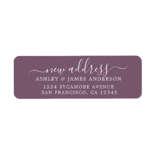 We've Moved Purple New Address label