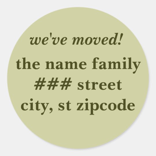 we've moved! return address labels - personalize