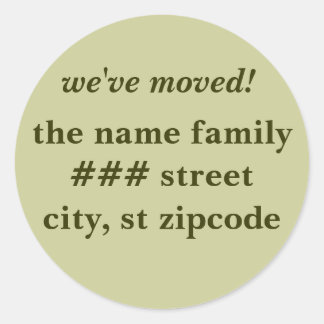 we've moved! return address labels - personalize