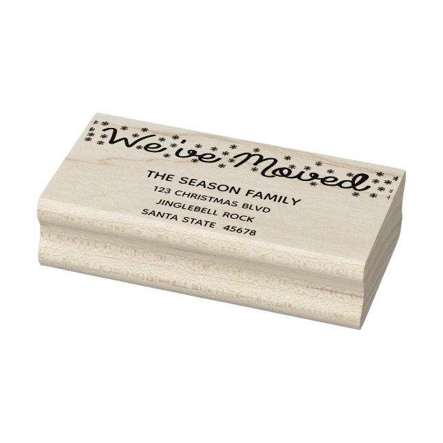 We've Moved return address Rubber Stamp (Stamp)