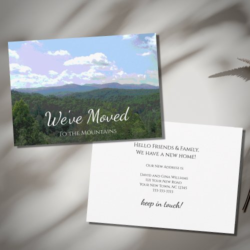 Weve Moved Rustic Mountains New Home Announcement