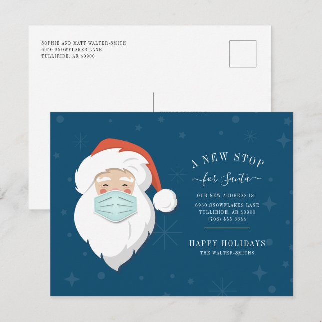 We've Moved Santa's New Stop Moving Announcement (Front/Back)