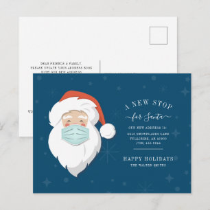 We've Moved Santa's New Stop Moving Announcement Postcard