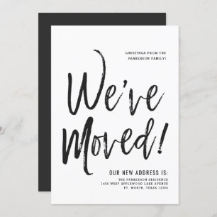 We've Moved Script Style Minimal New Address Invitation